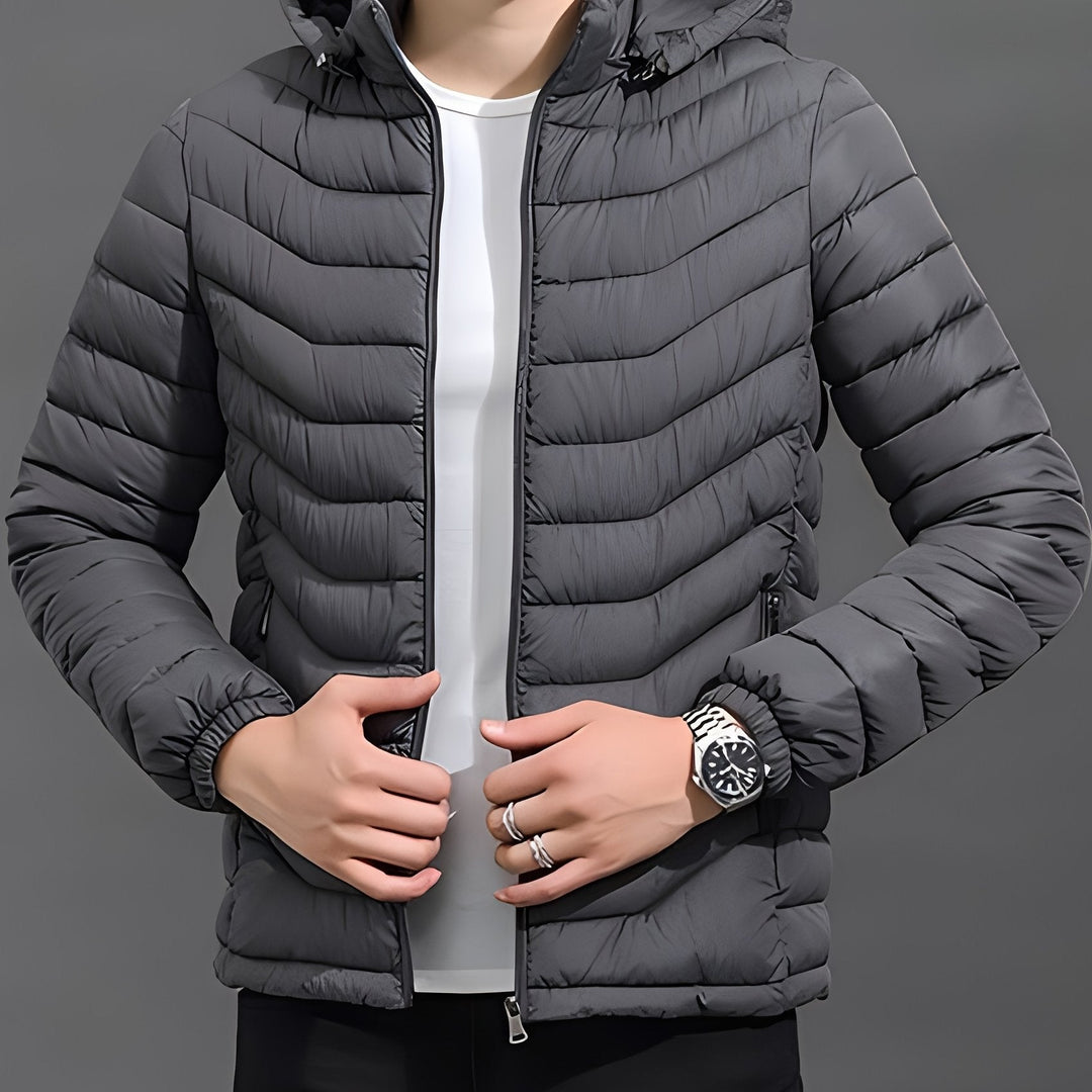 Owen | Men's Hooded Puffer Jacket Quilted Winter Down Insulated 2