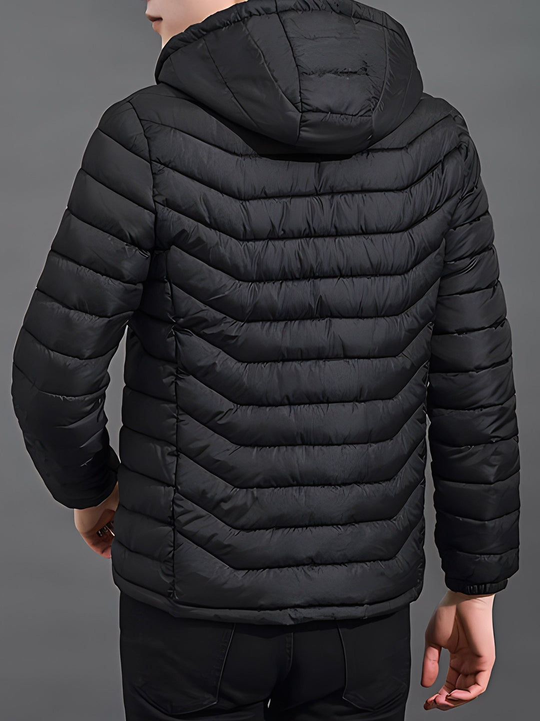 Owen | Men's Hooded Puffer Jacket Quilted Winter Down Insulated 4