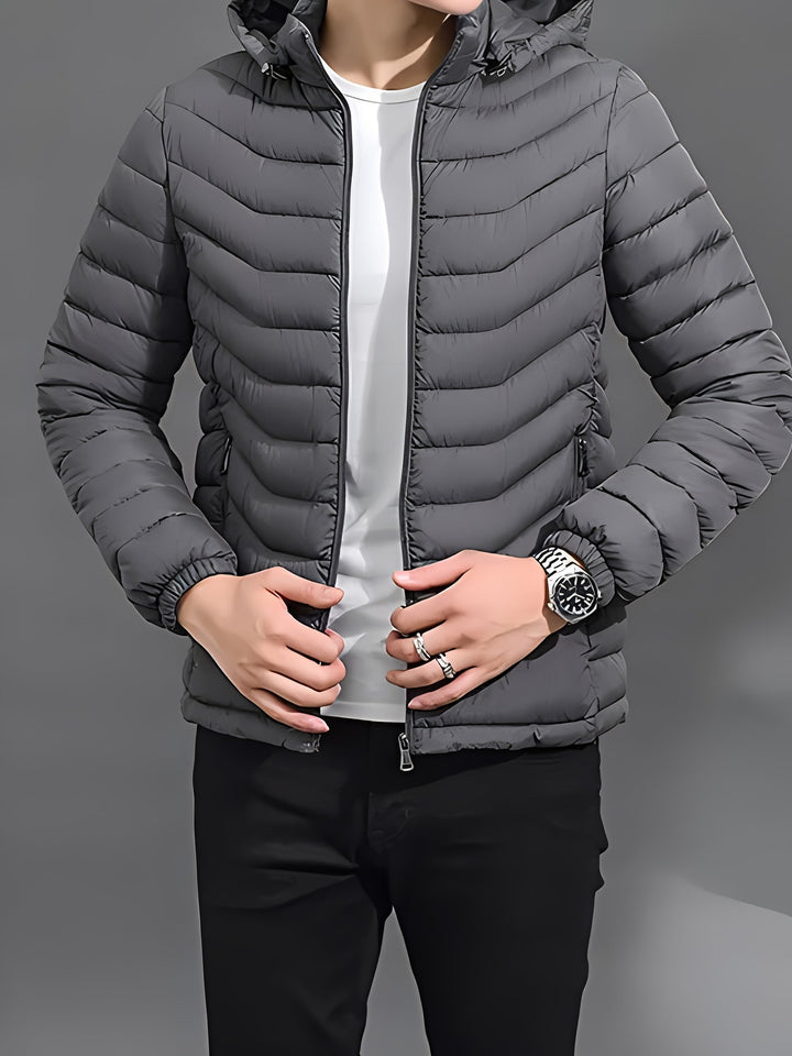 Owen | Men's Hooded Puffer Jacket Quilted Winter Down Insulated 7