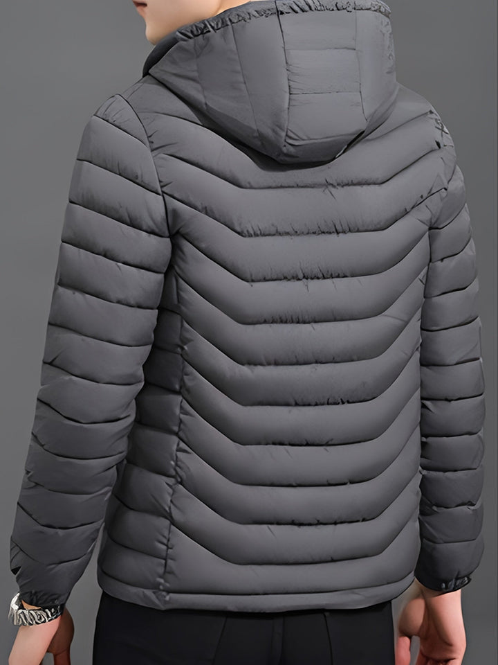 Owen | Men's Hooded Puffer Jacket Quilted Winter Down Insulated 9