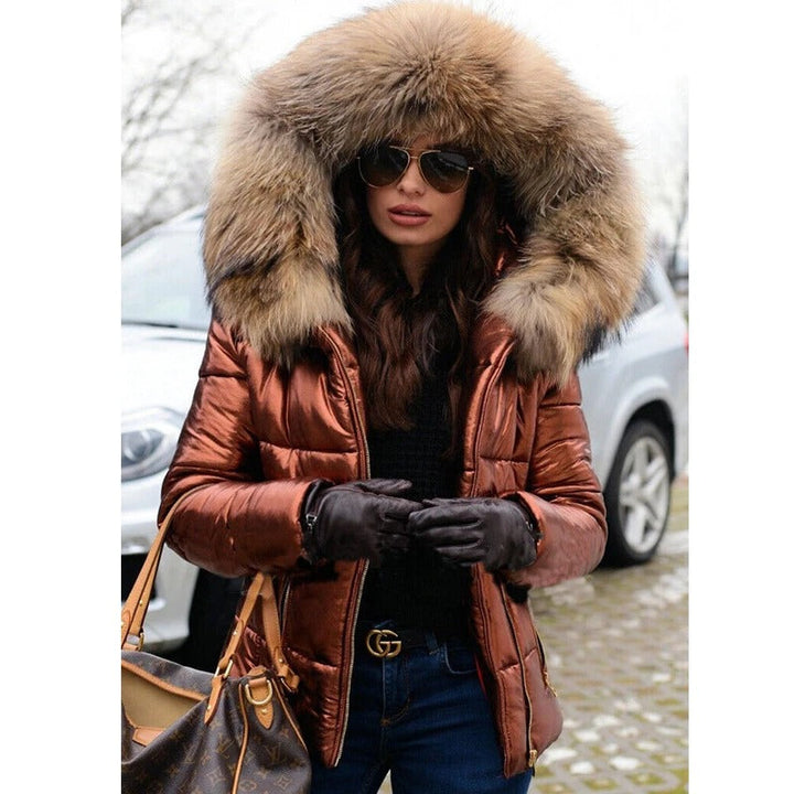 Paris - Glossy Fur Hood Winter Jacket 3