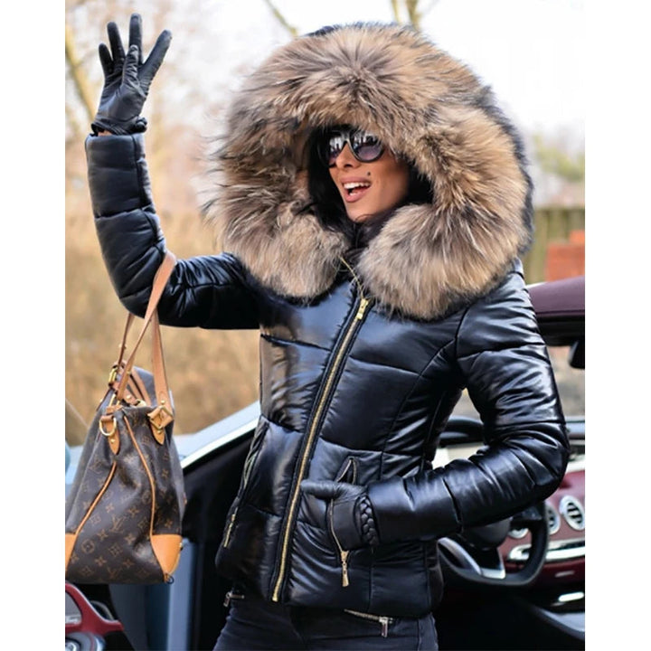 Paris - Glossy Fur Hood Winter Jacket 6