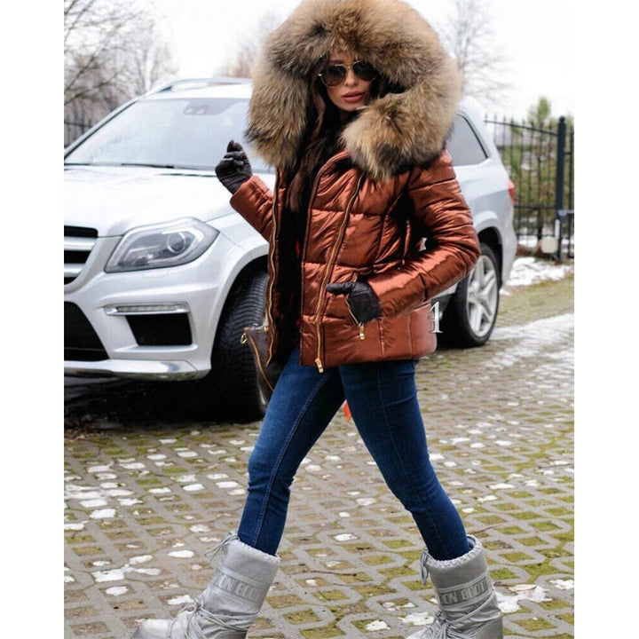 Paris - Glossy Fur Hood Winter Jacket 9
