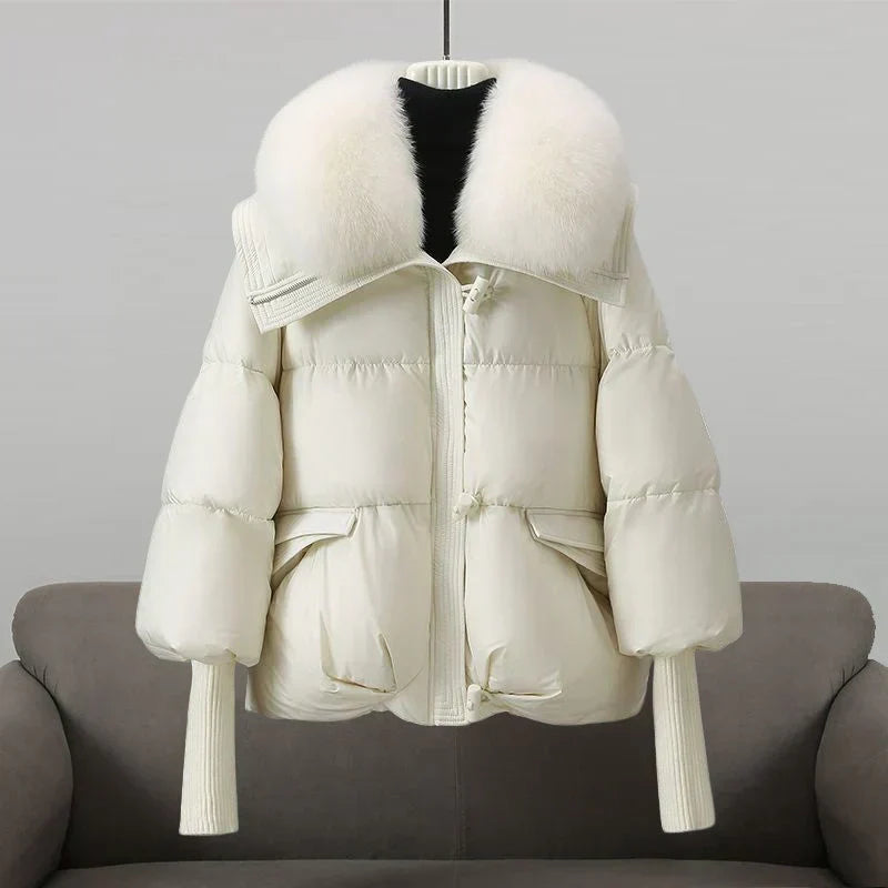 Paulien | Women's Puffer Jacket Fur Collar Quilted Winter 2