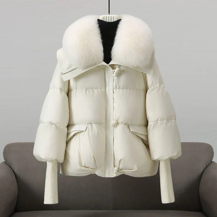 Paulien | Women's Puffer Jacket Fur Collar Quilted Winter 2