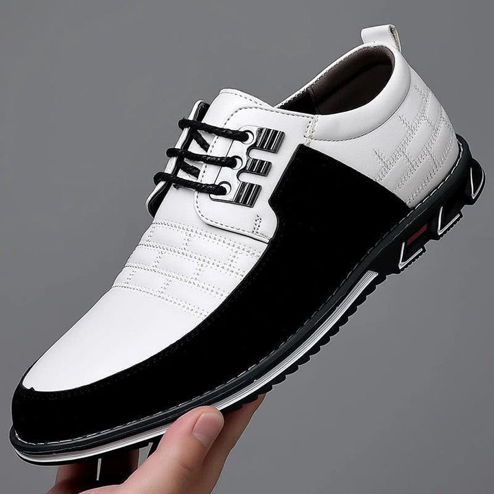 Men's Two-Tone Casual Dress Sneakers – White