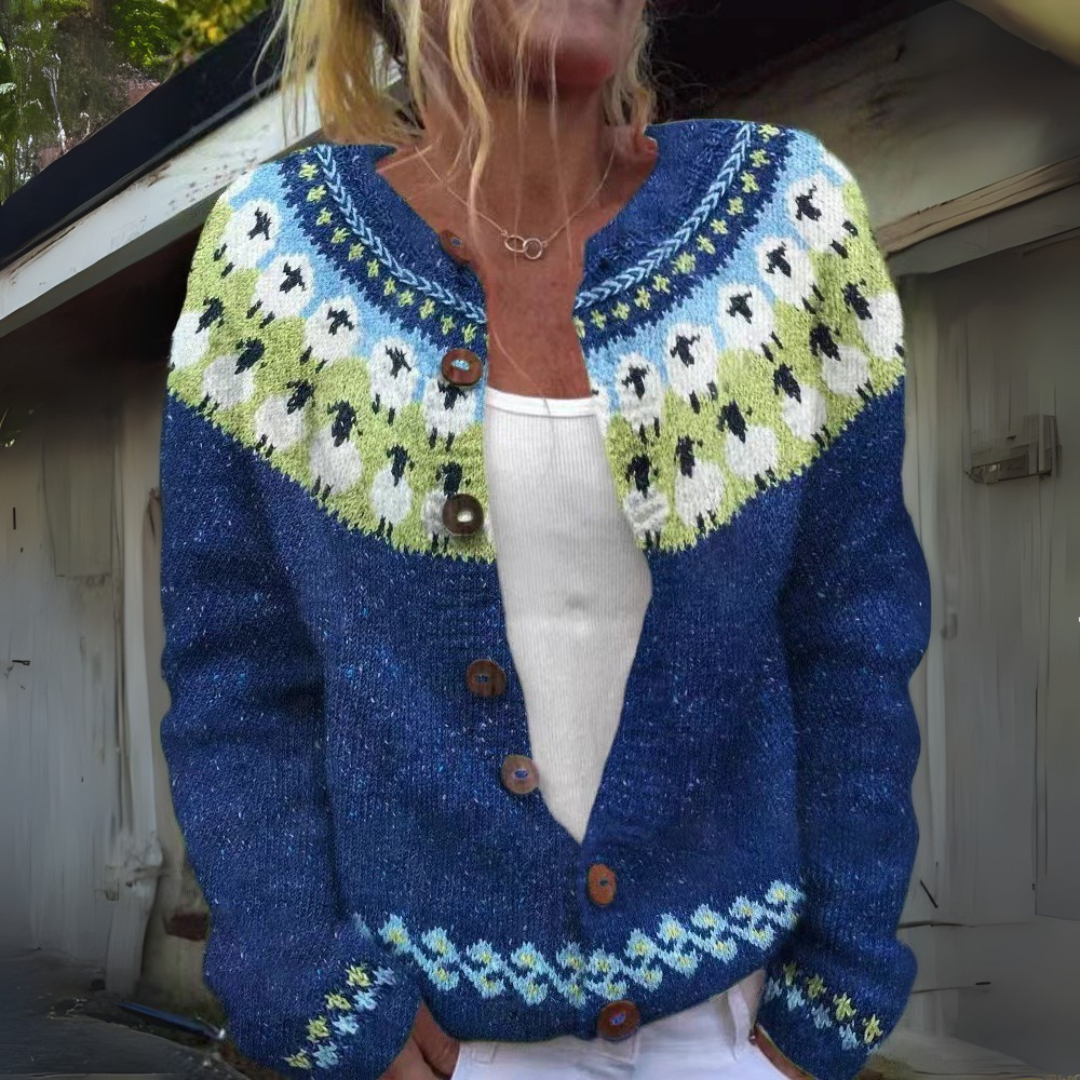 Petra - Fair Isle Knit Cardigan 1