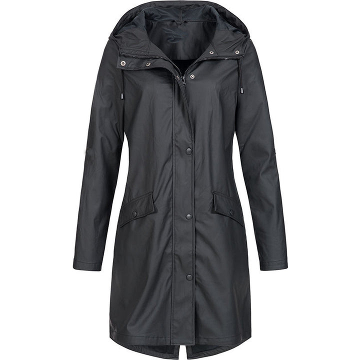 Petra - Longline Hooded Rain Jacket 1