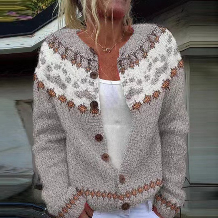 Pia - Icelandic Fair Isle Knit Cardigan 1