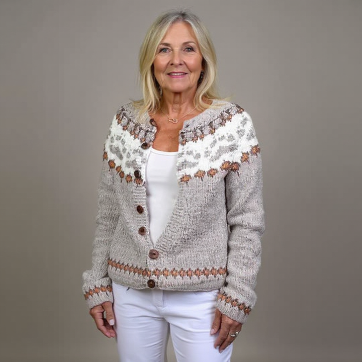 Pia - Icelandic Fair Isle Knit Cardigan 2