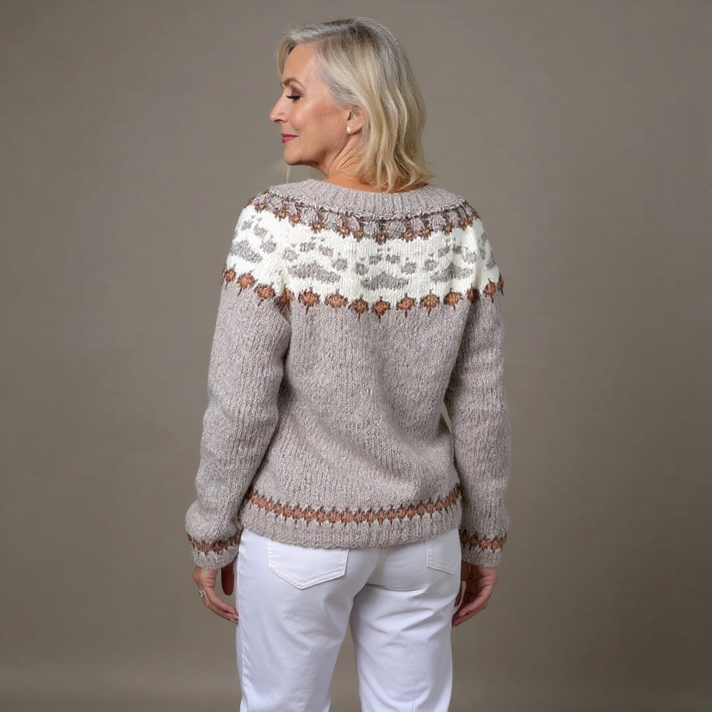 Pia - Icelandic Fair Isle Knit Cardigan 3