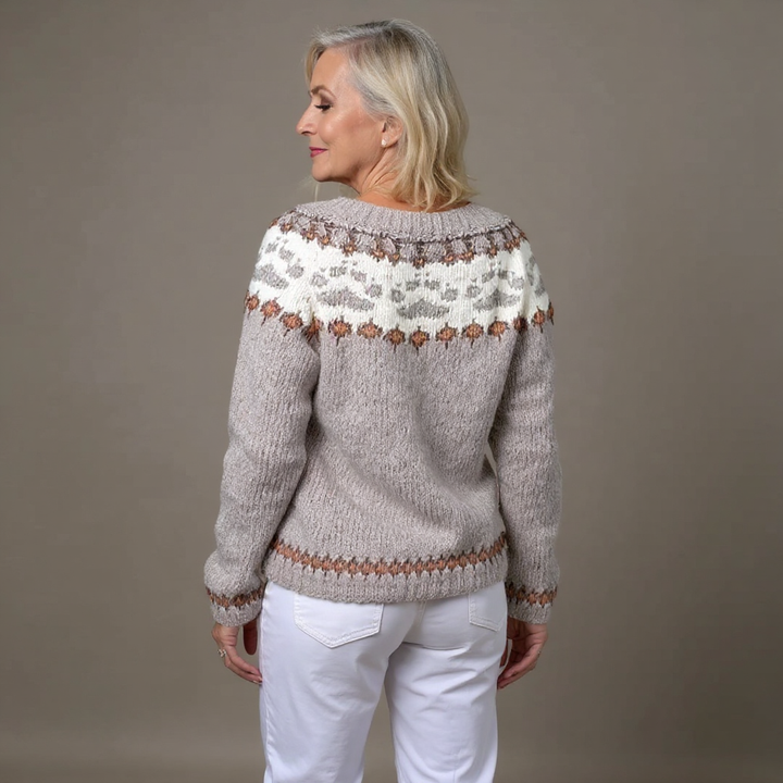 Pia - Icelandic Fair Isle Knit Cardigan 3