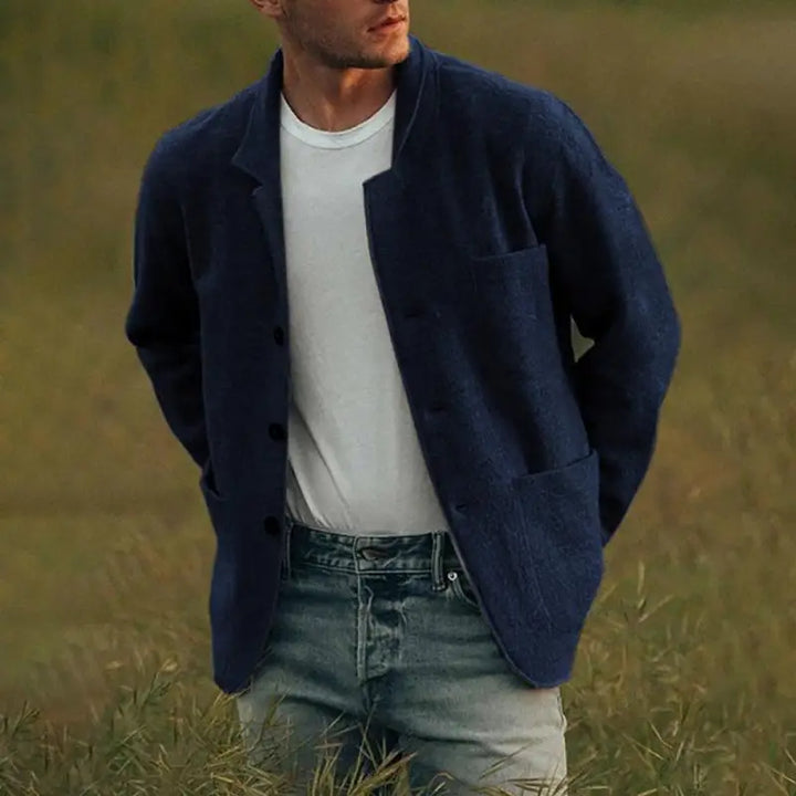Pieter | Men's Cardigan Jacket Knitted Blazer Sweater Pockets 1