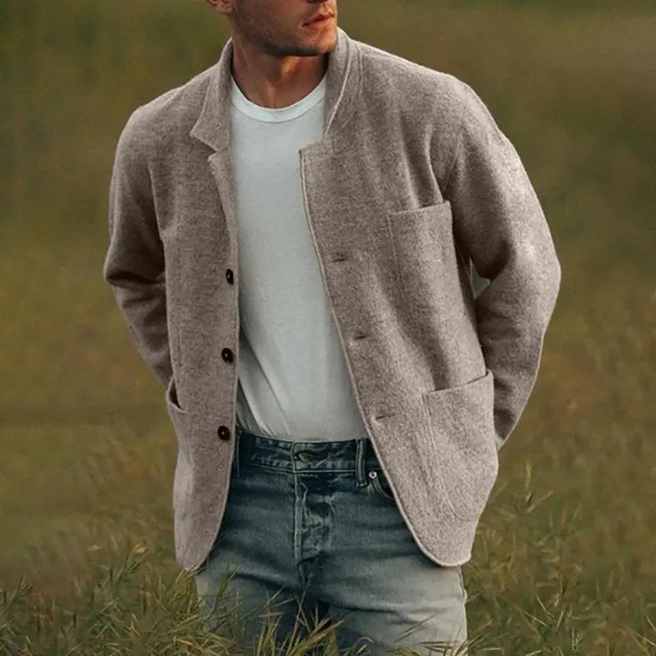 Pieter | Men's Cardigan Jacket Knitted Blazer Sweater Pockets 2