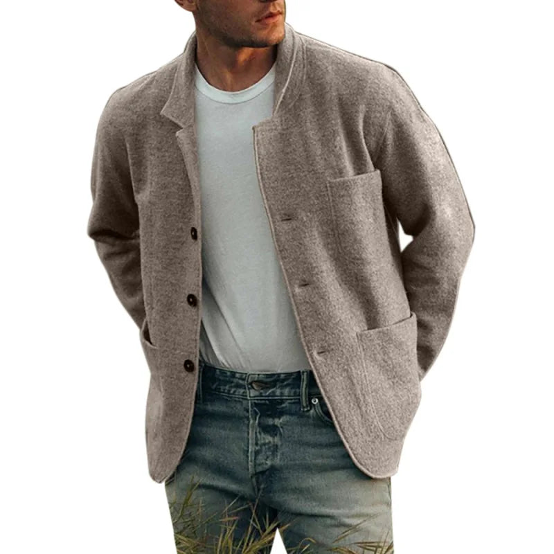 Pieter | Men's Cardigan Jacket Knitted Blazer Sweater Pockets 5