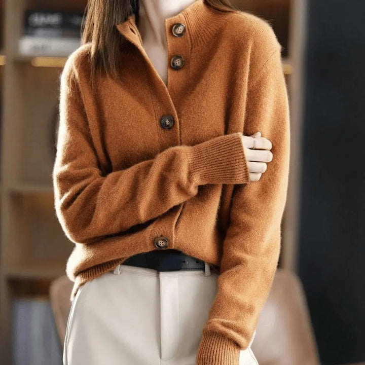 Pietje | Women's Cardigan Sweater Button Front Collared Soft 2