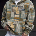 Pim | Men's Patchwork Quarter Zip Hoodie