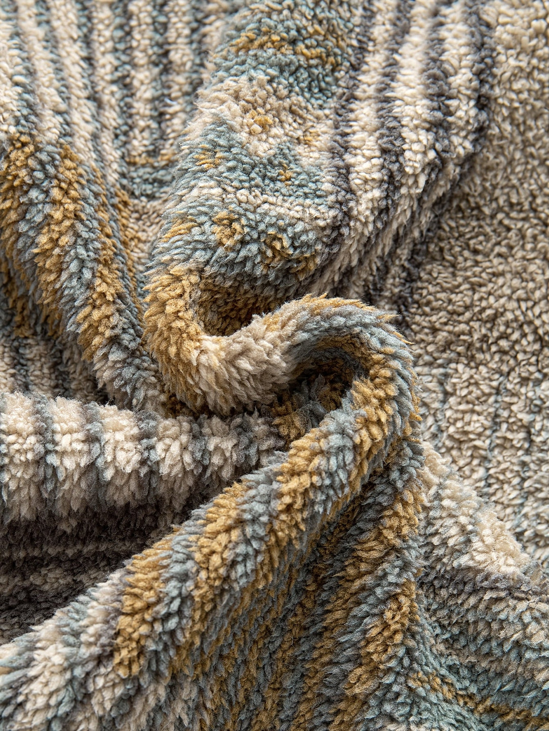 Men's Patchwork Quarter Zip Hoodie – Detail View