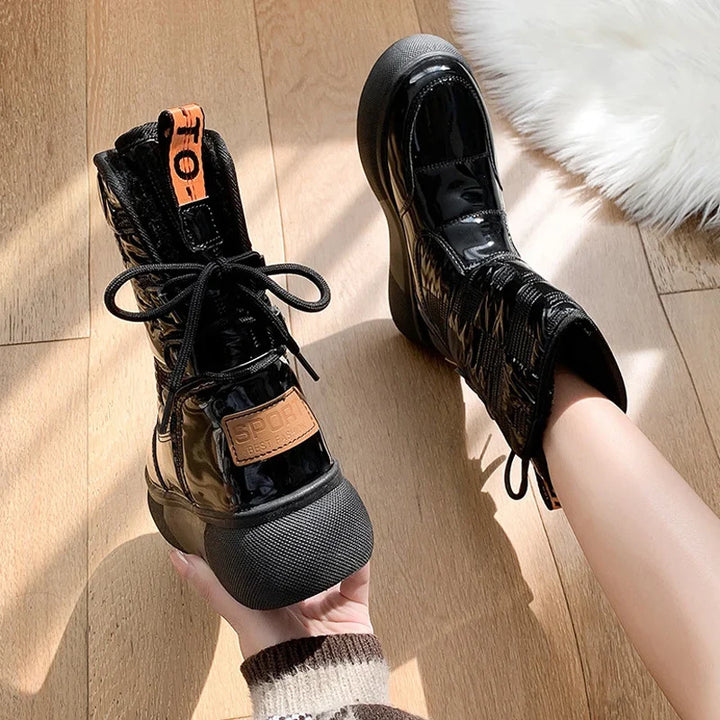 Rianne | Women's Fur Lined Lace Up Platform Boots 1