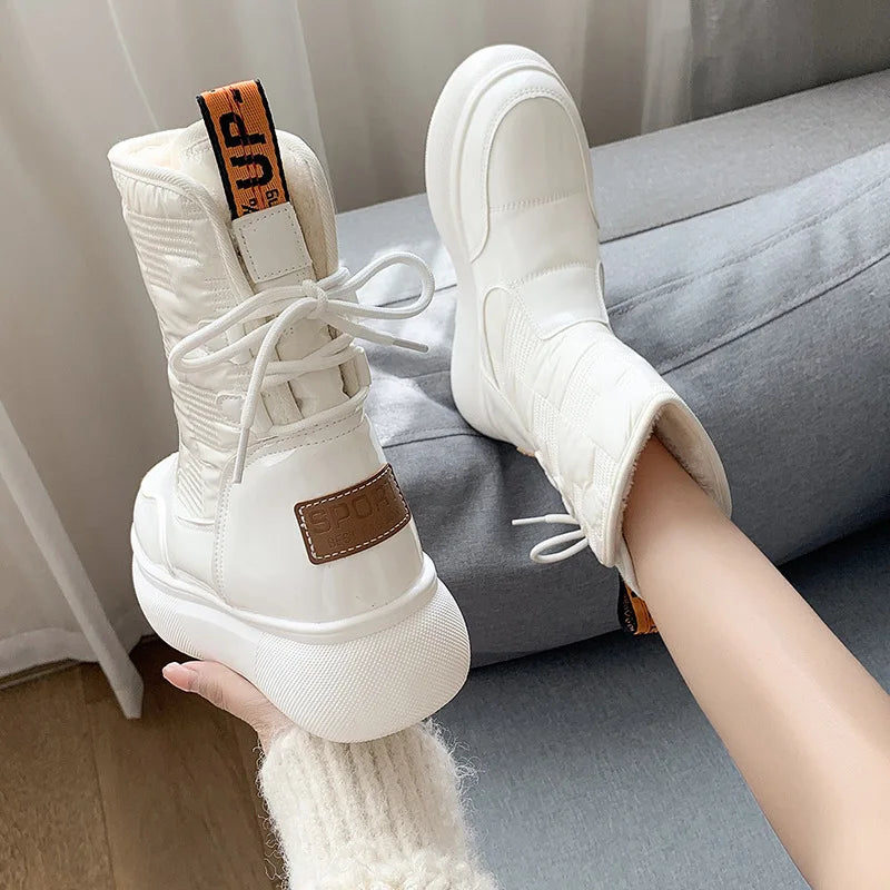 Rianne | Women's Fur Lined Lace Up Platform Boots 2