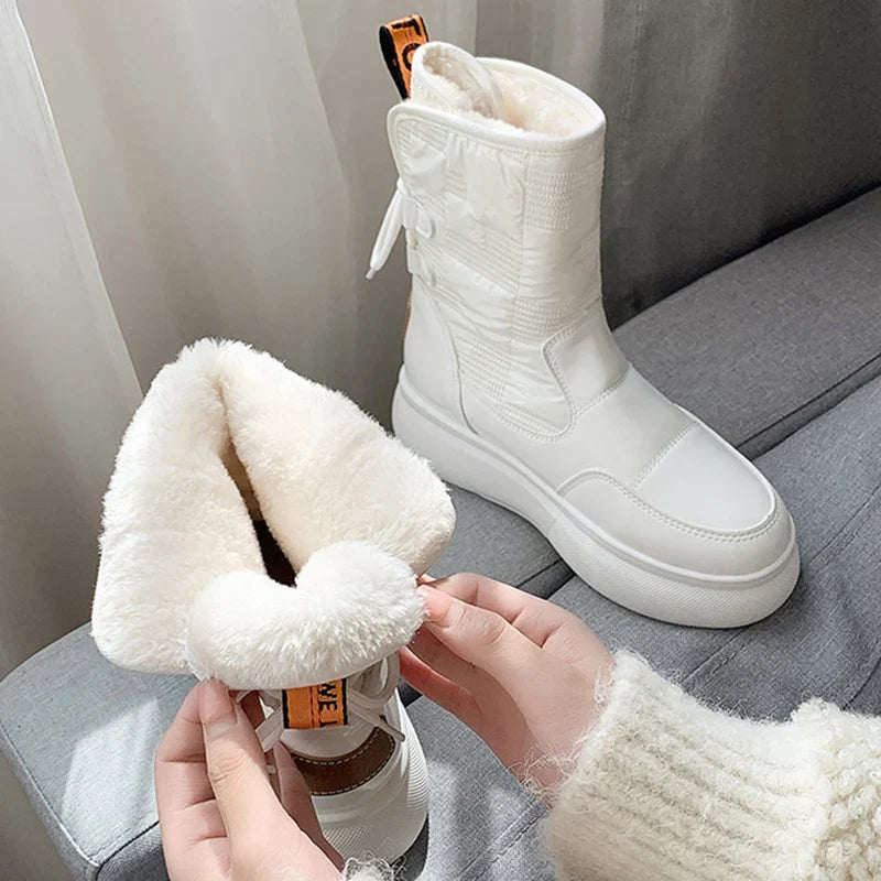 Rianne | Women's Fur Lined Lace Up Platform Boots 3