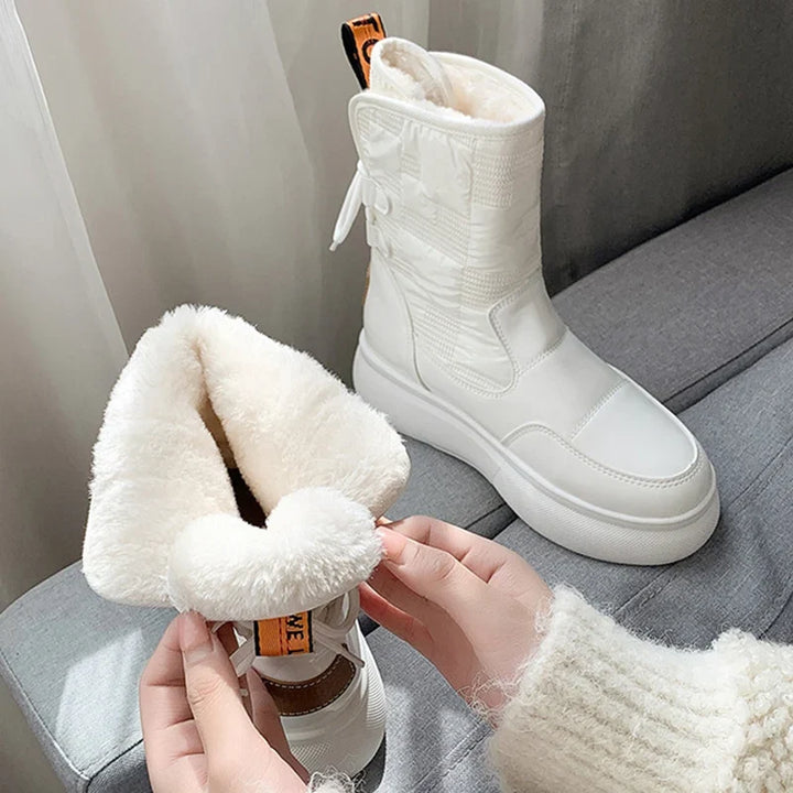 Rianne | Women's Fur Lined Lace Up Platform Boots 3