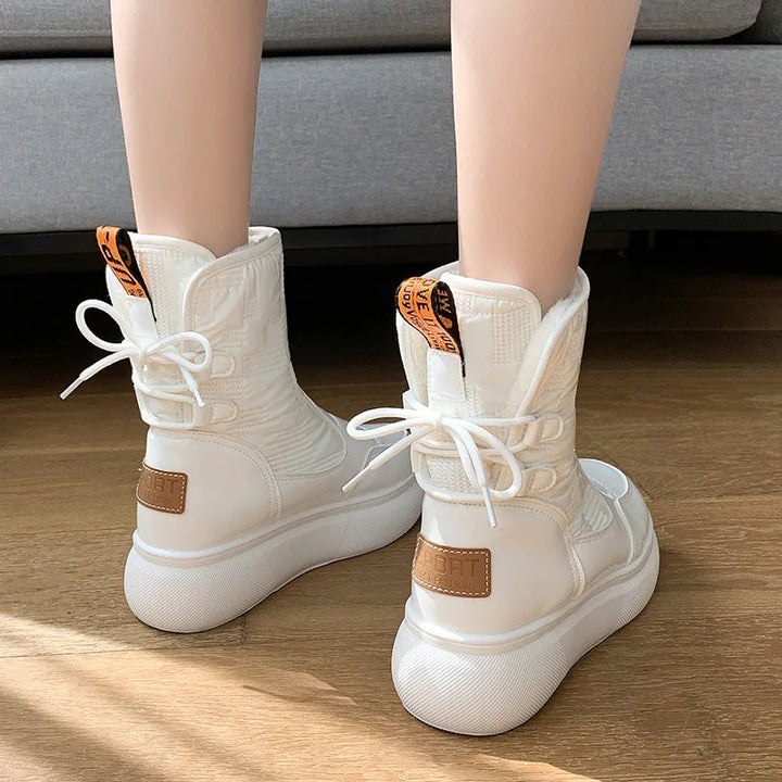 Rianne | Women's Fur Lined Lace Up Platform Boots 4