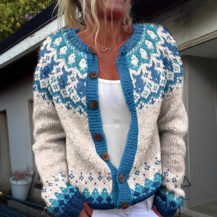 Rica - Nordic Fair Isle Knit Cardigan 1