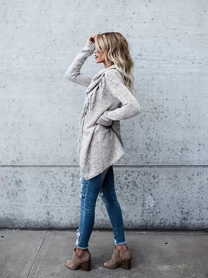 Rikke | Women's Tunic Sweater Knit Pullover Long Sleeve 3