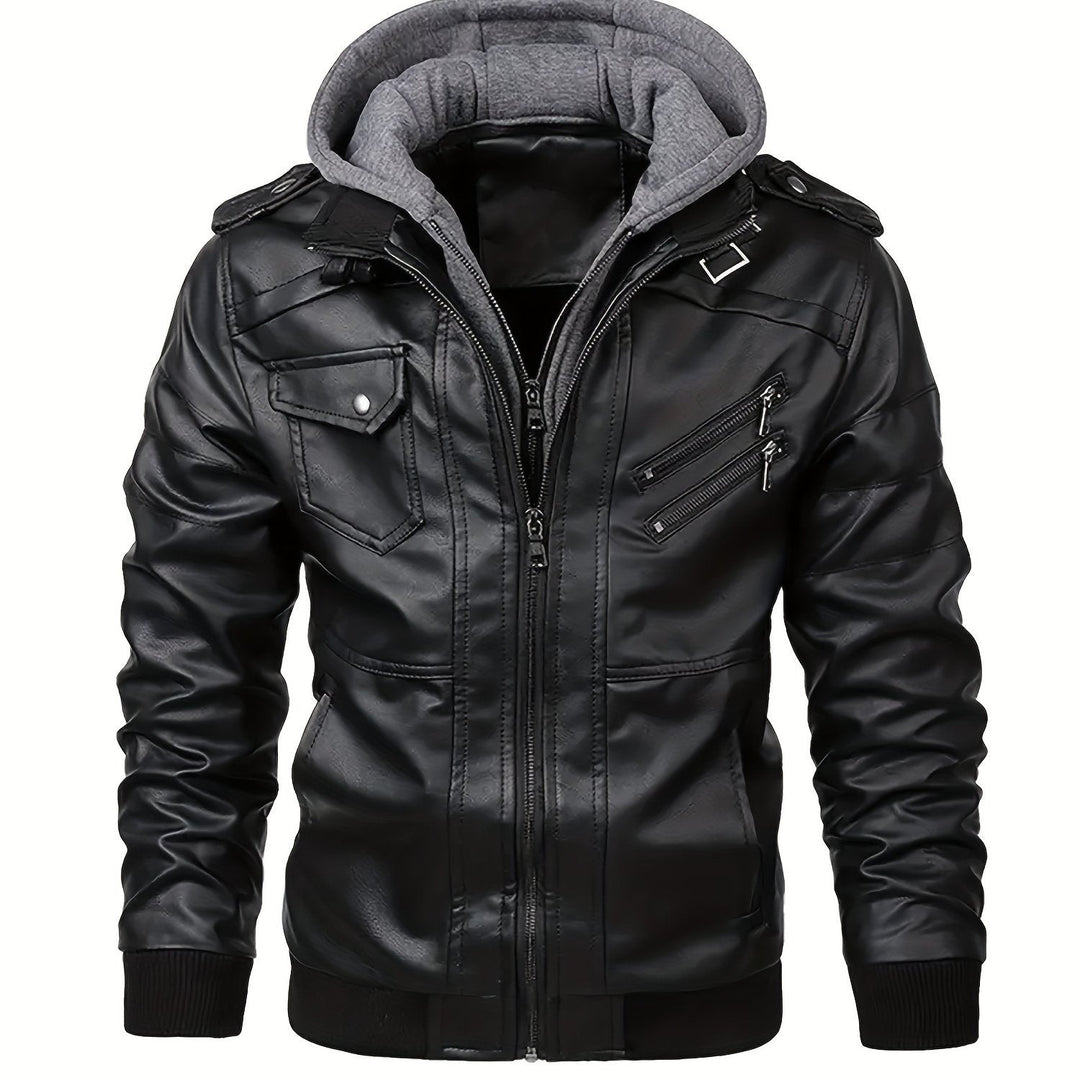 Roland - Hooded Moto Leather Jacket 1