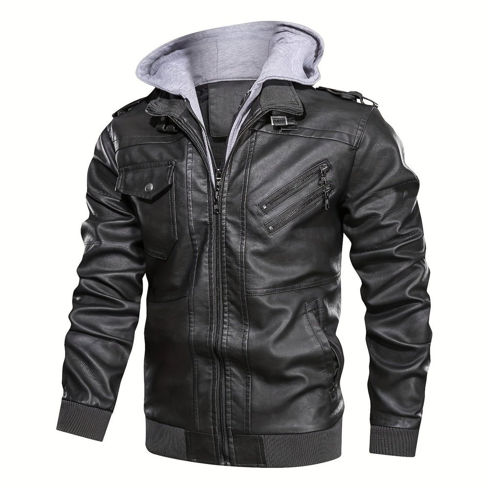 Roland - Hooded Moto Leather Jacket 2