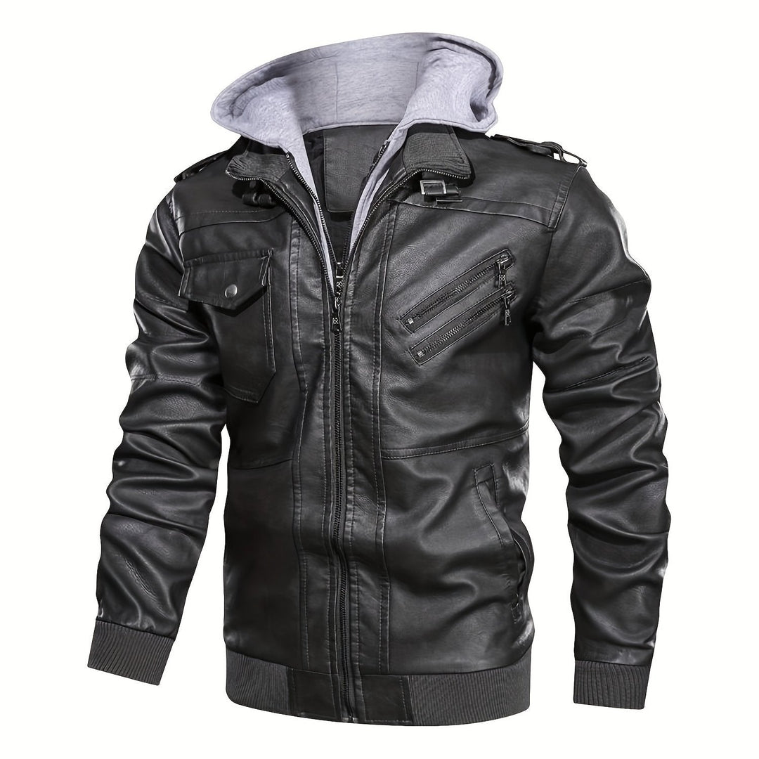 Roland - Hooded Moto Leather Jacket 2