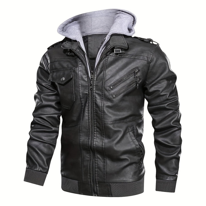Roland - Hooded Moto Leather Jacket 2