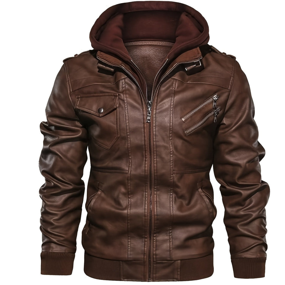 Roland - Hooded Moto Leather Jacket 3