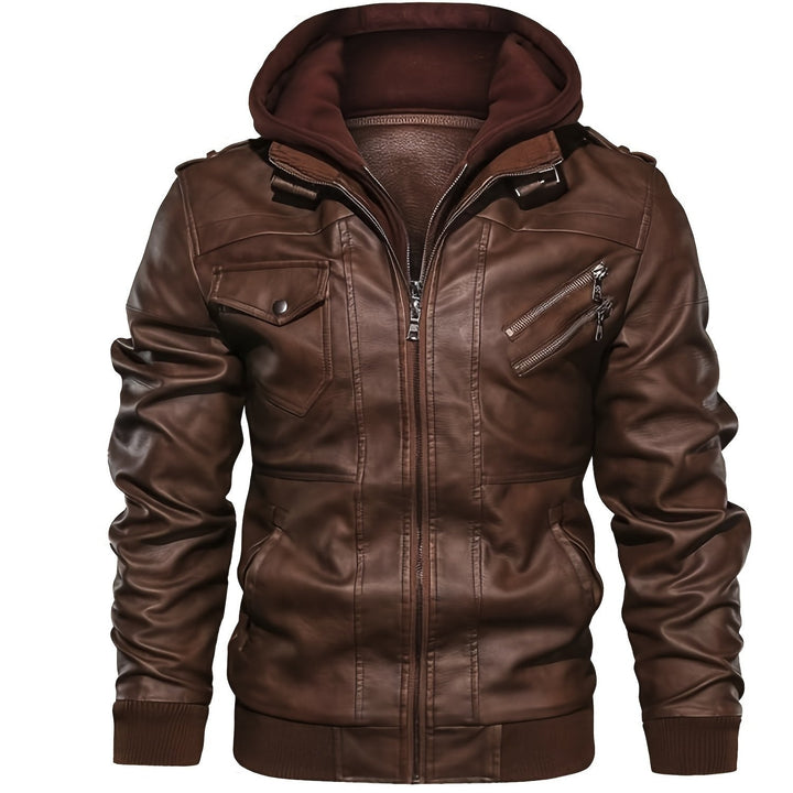 Roland - Hooded Moto Leather Jacket 3