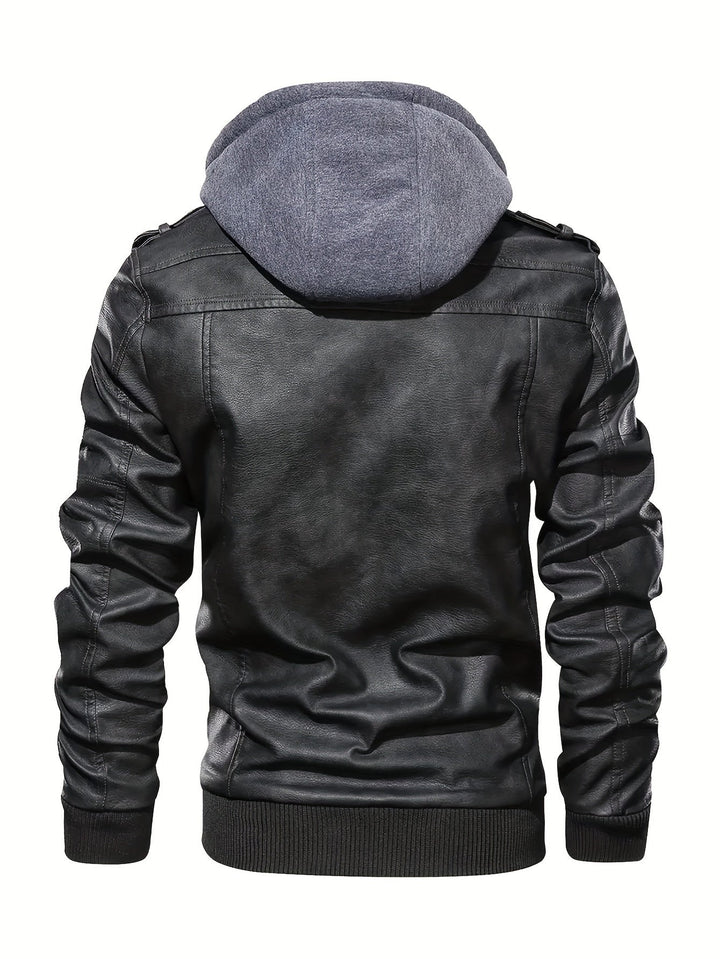 Roland - Hooded Moto Leather Jacket 4