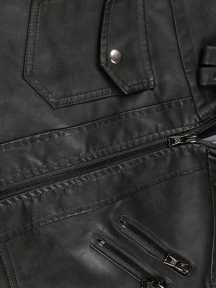 Roland - Hooded Moto Leather Jacket 8