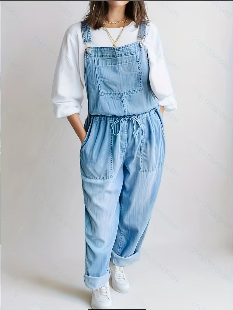 Romane | Women's Baggy Relaxed Denim Overalls 1