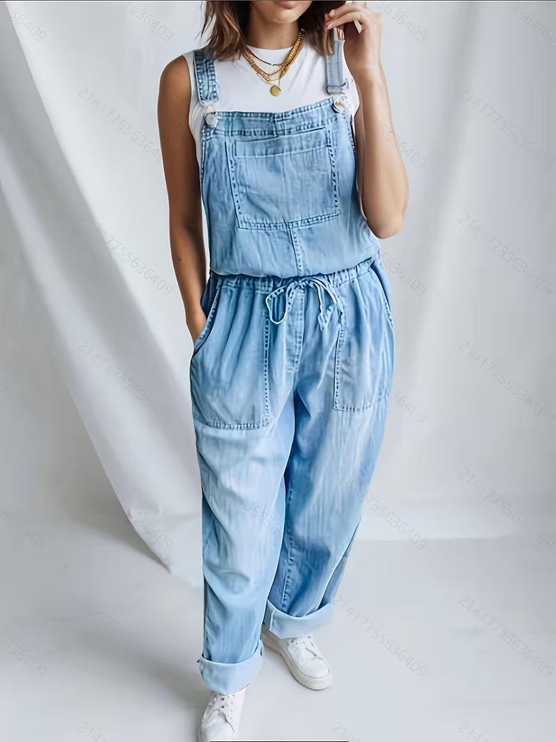Romane | Women's Baggy Relaxed Denim Overalls 2