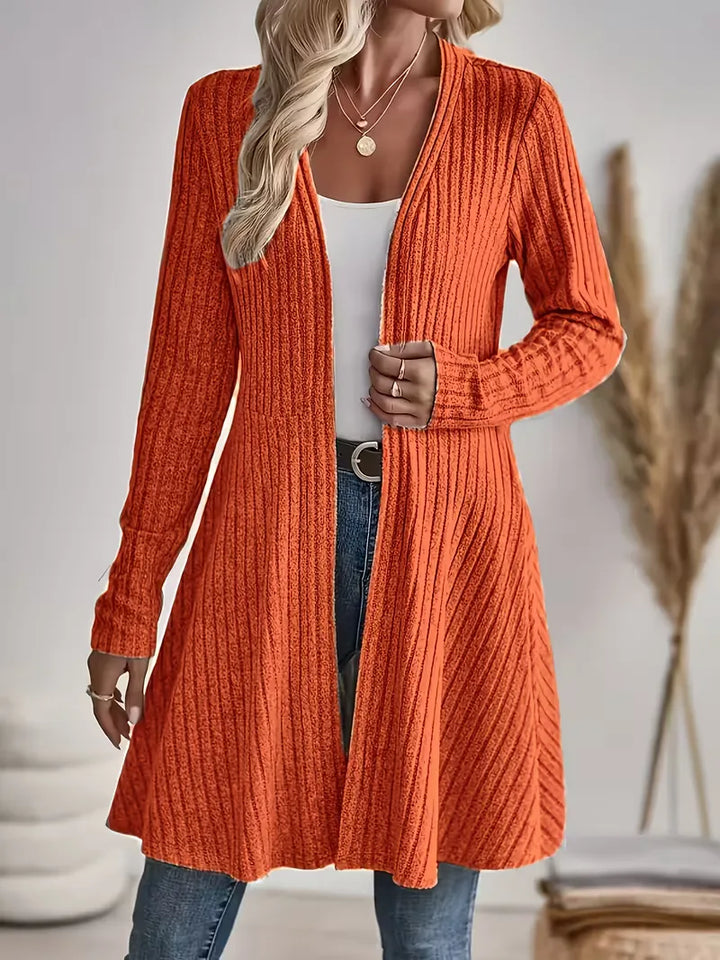 Romy - Longline Ribbed Women's Cardigan 4