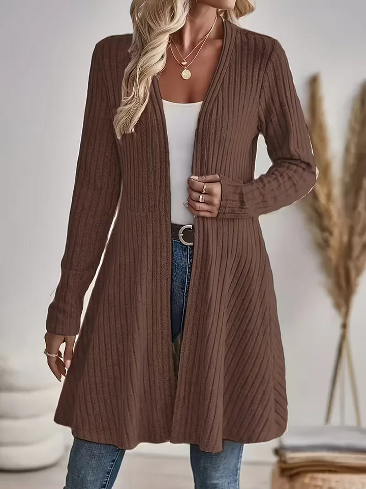 Romy - Longline Ribbed Women's Cardigan 5