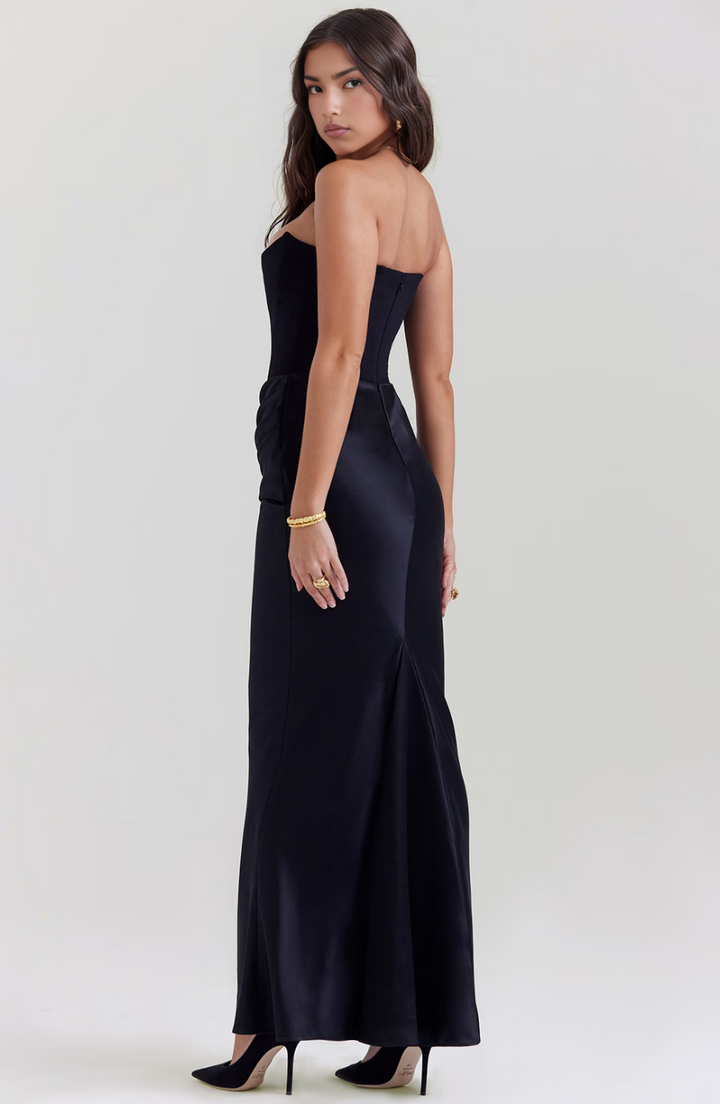Rosabel - Satin Strapless Midi Dress 8
