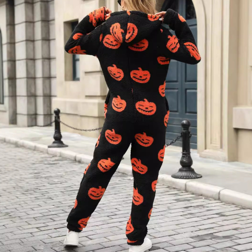 Rosalie - Hooded Fleece Halloween Jumpsuit 3