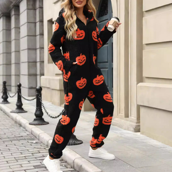 Rosalie - Hooded Fleece Halloween Jumpsuit 4