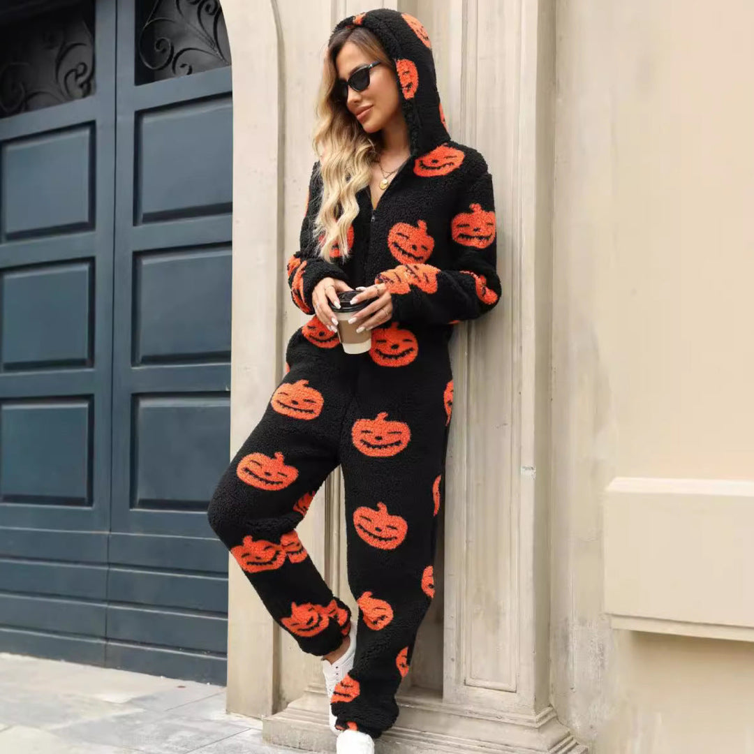 Rosalie - Hooded Fleece Halloween Jumpsuit 5