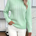 Rosalind - Cable Knit Round Neck Sweater