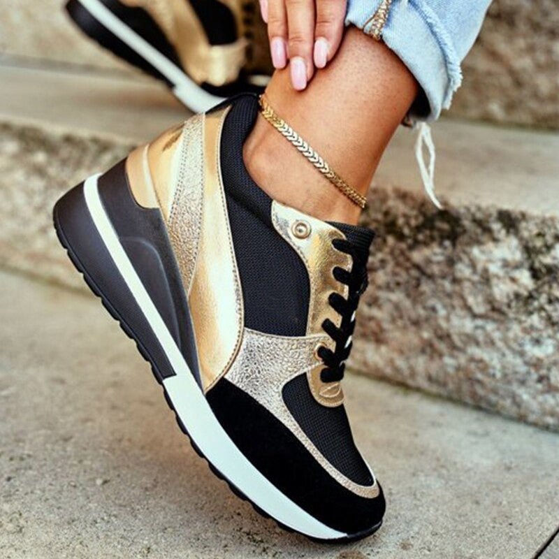 Rosalind | Women's Metallic Platform Fashion Sneakers 1
