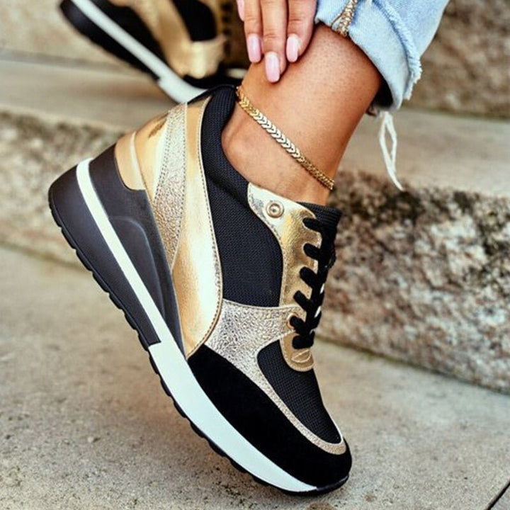 Rosalind | Women's Metallic Platform Fashion Sneakers 1