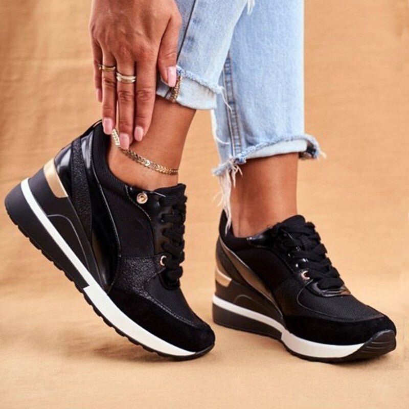 Rosalind | Women's Metallic Platform Fashion Sneakers 2