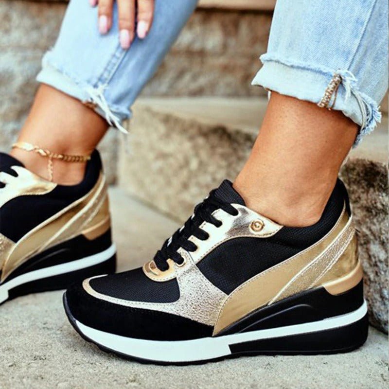 Rosalind | Women's Metallic Platform Fashion Sneakers 3